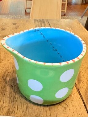 Coton Colors Measuing cup Polka Dot Ceramic  - Green & Blue